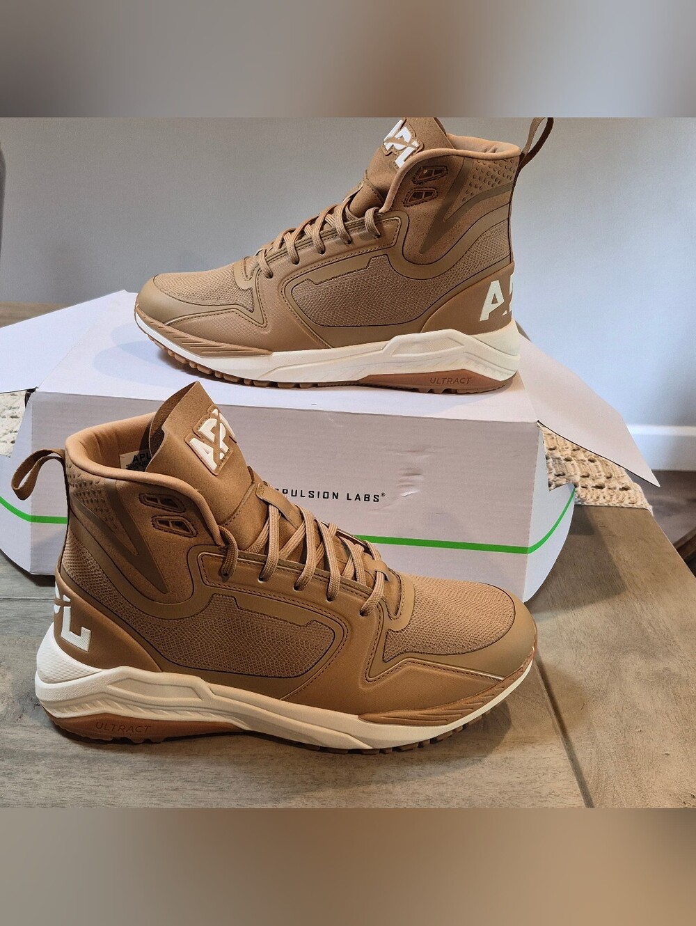 APL Men's High-Top Sneaker Boot - Tan Sz 9.5 Men